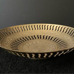 Decorative Brass Bowl w/peacock design